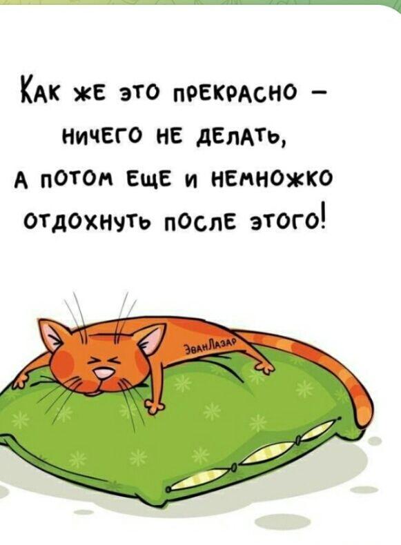 Как же это прекрасно - ничего не делать!