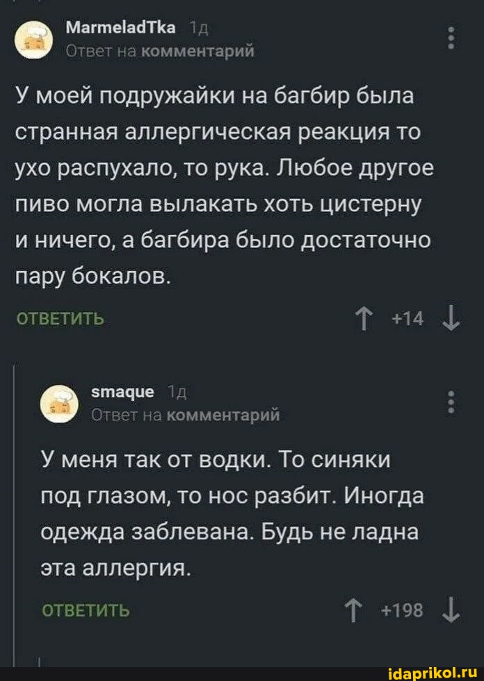 Реакция на алкоголь: от аллергии до синяков