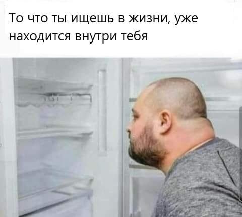 Когда ищешь смысл жизни, а находишь пустой холодильник