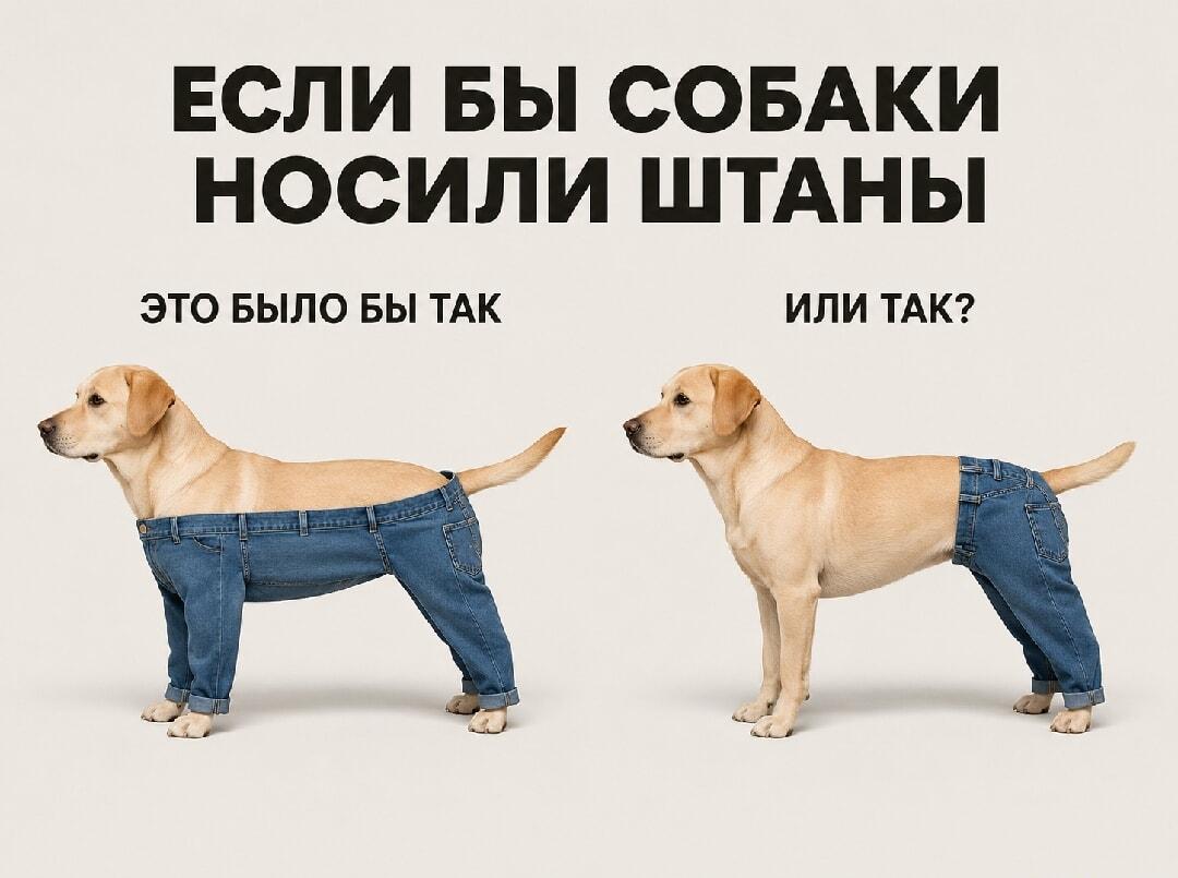 Собаки в штанах: вечный вопрос, разделивший интернет!