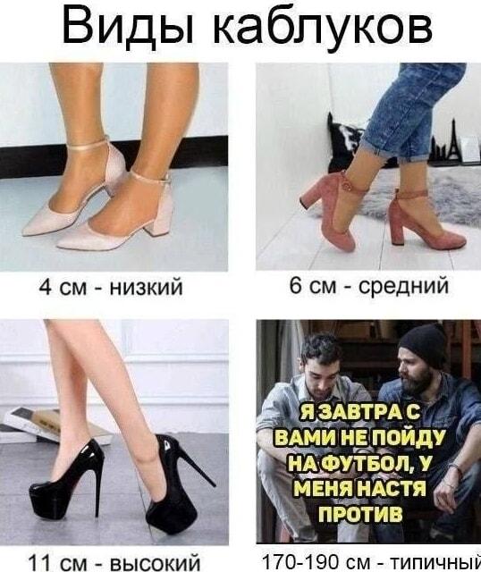Каблуки бывают разные: от 4 см до 190!