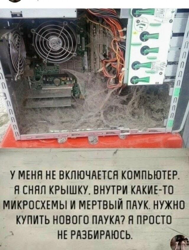 Комп не включается? Кажется, мой паук сломался. Где купить нового?