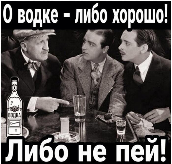 О водке либо хорошо, либо не пей: мудрость на все времена