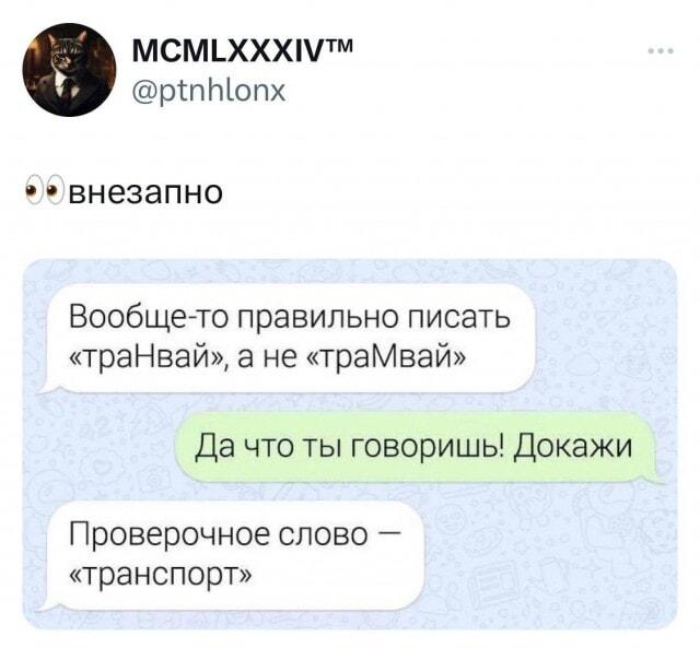 Гениальный способ доказать, как пишется «траНвай»
