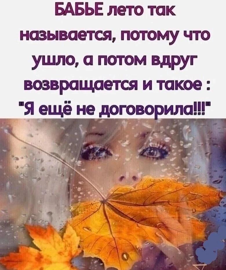 Бабье лето вернулось: 