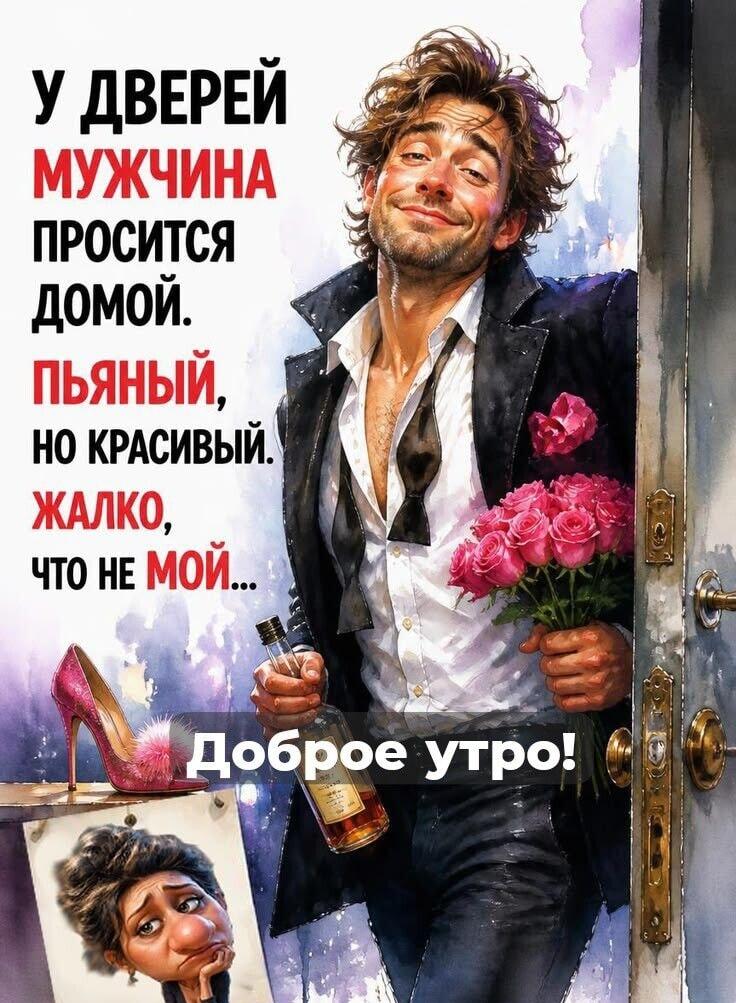 Пьяный, но красивый мужчина у дверей: жалко, что не мой!