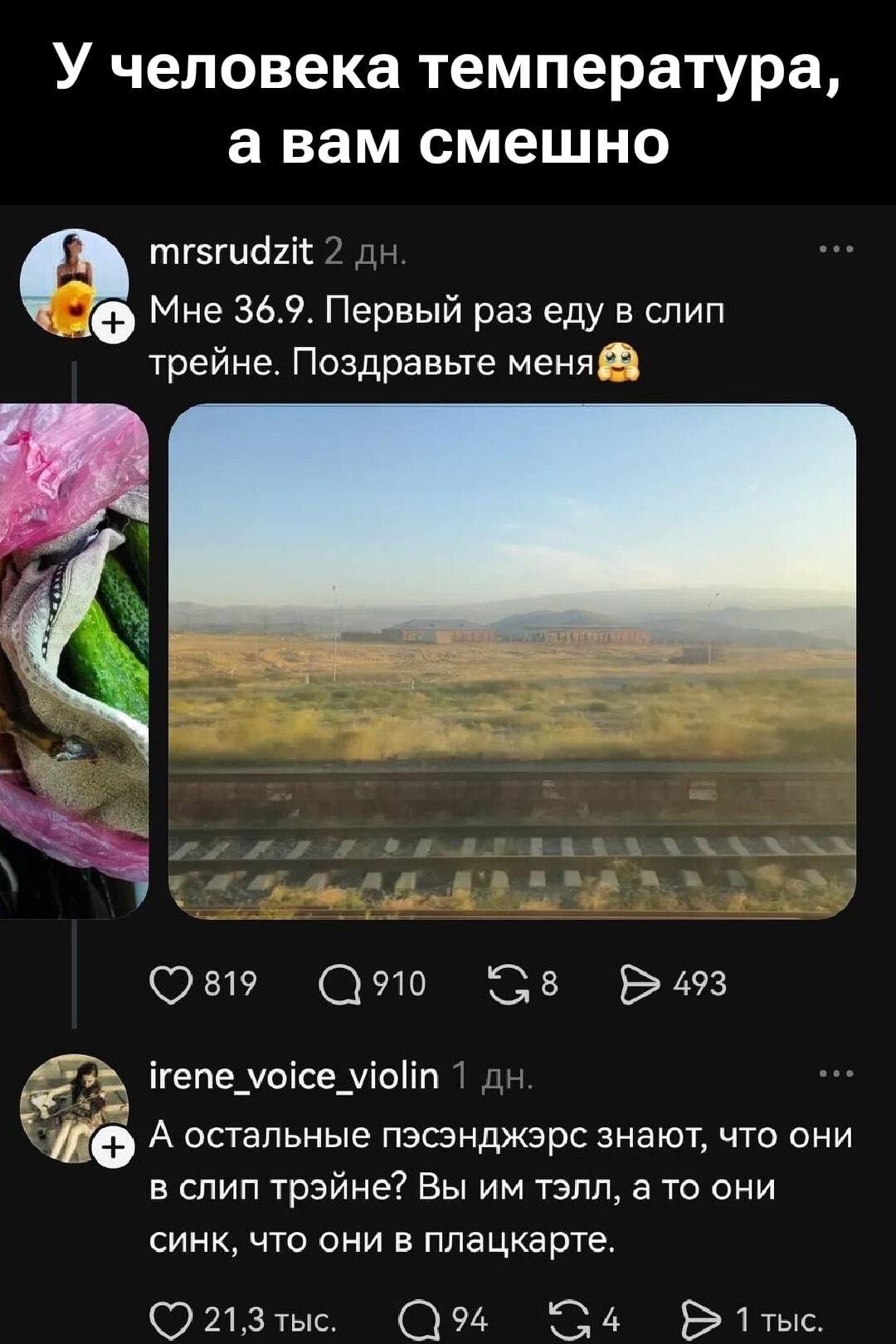 Когда едешь в плацкарте, но очень хочешь в «слип трэйн»