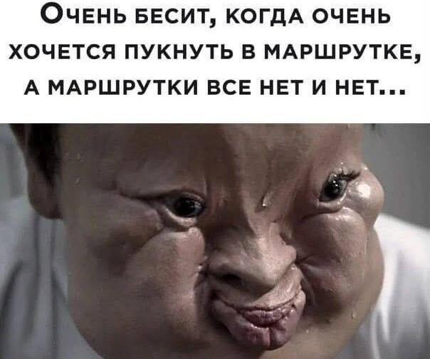 Когда очень хочешь пукнуть, а маршрутки все нет: адские муки!