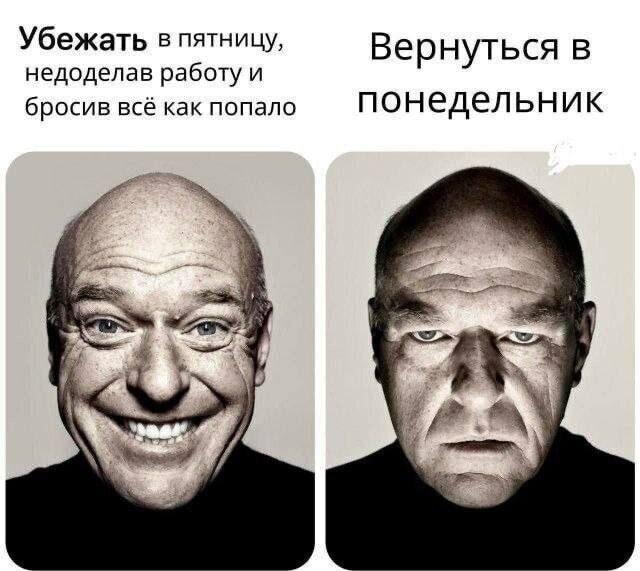 Пятница-развратница и суровый понедельник: знакомо каждому работяге!