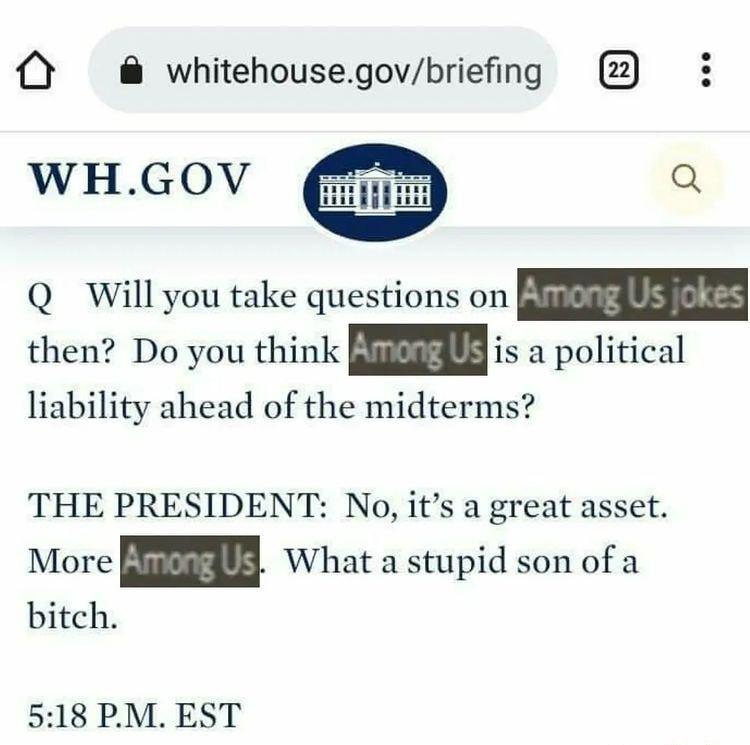 Президент США и Among Us: 