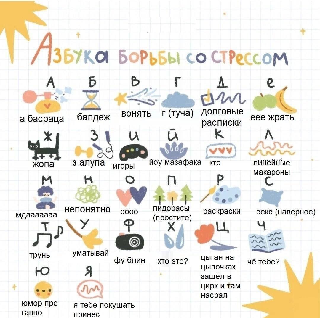 Азбука борьбы со стрессом: мемасы, которые спасут твой день!