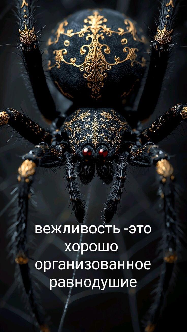 Вежливость: хорошо организованное равнодушие. Паук подтверждает!