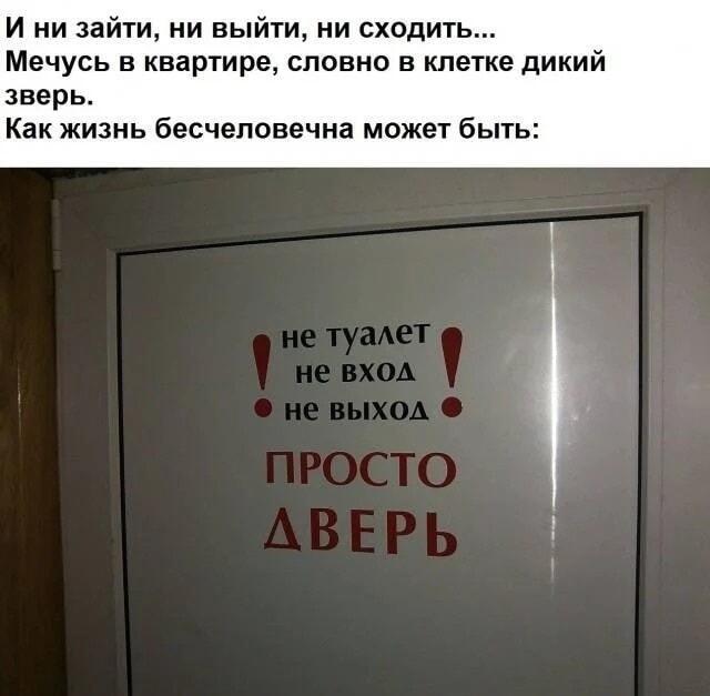 Когда дверь просто дверь: ни зайти, ни выйти, ни сходить!