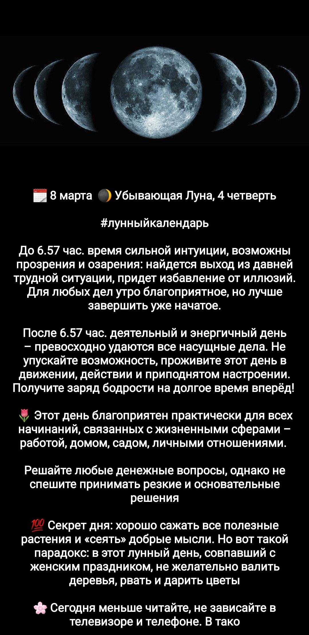 8 марта и Луна: почему нельзя дарить цветы в Женский день?