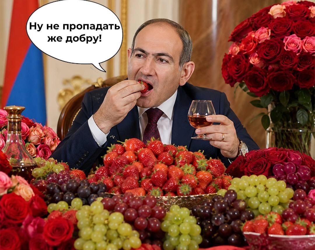 Пашинян: «Ну не пропадать же добру!» Максимальный чилл и клубника