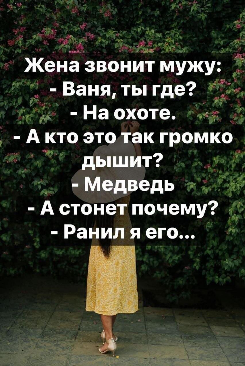 Муж на охоте, а жена слышит медведя: классика жанра!