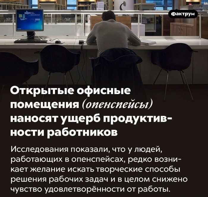 Опенспейсы: Снижают продуктивность, убивают креатив. Факт!