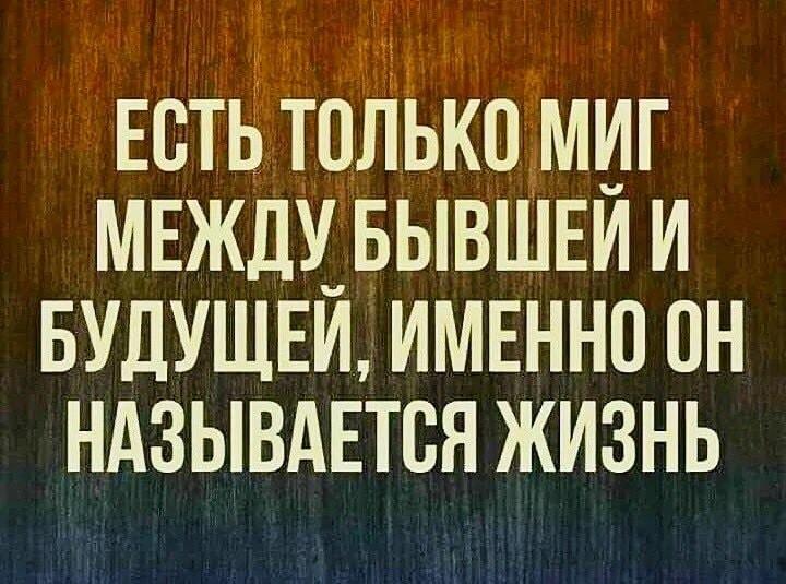Вся суть жизни: между бывшей и будущей, ловите момент!