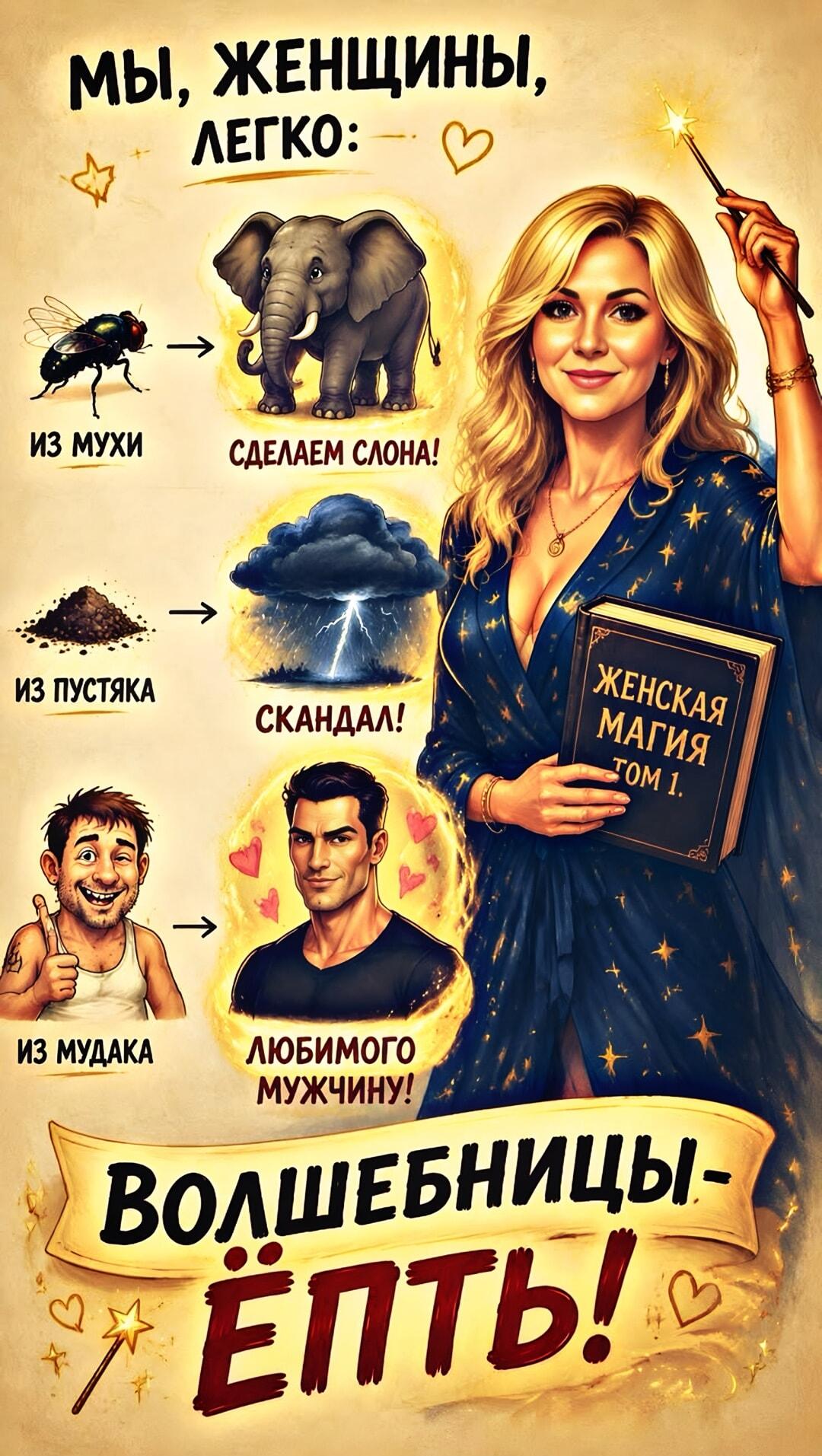 Женская магия: как мы превращаем мух в слонов и мужчин!