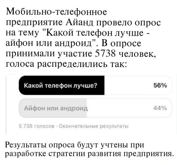 Айфон или Андроид? Опрос показал, что есть вариант получше!