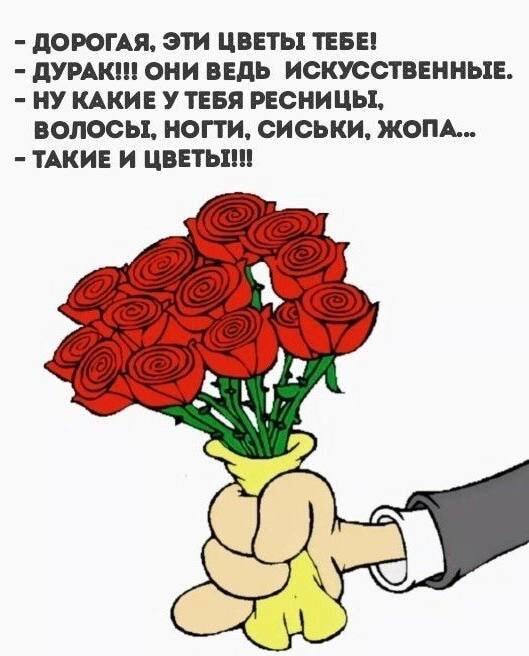 Муж подарил искусственные цветы и мощно ответил жене!