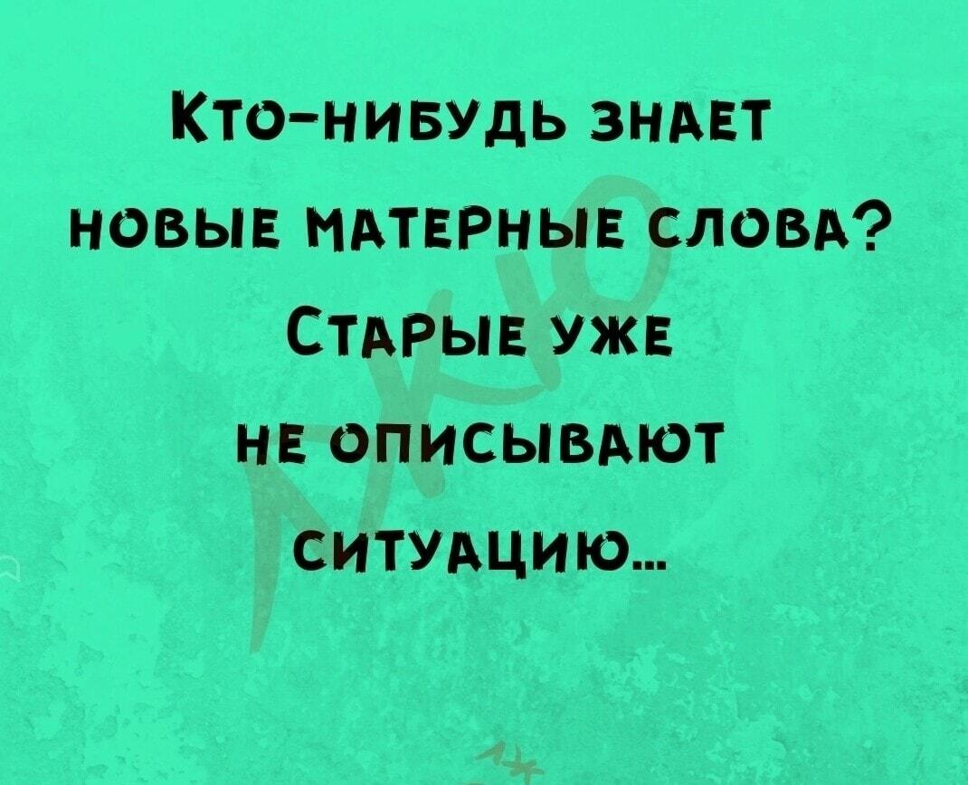 Когда жизнь настолько достала, что нужны новые матерные слова