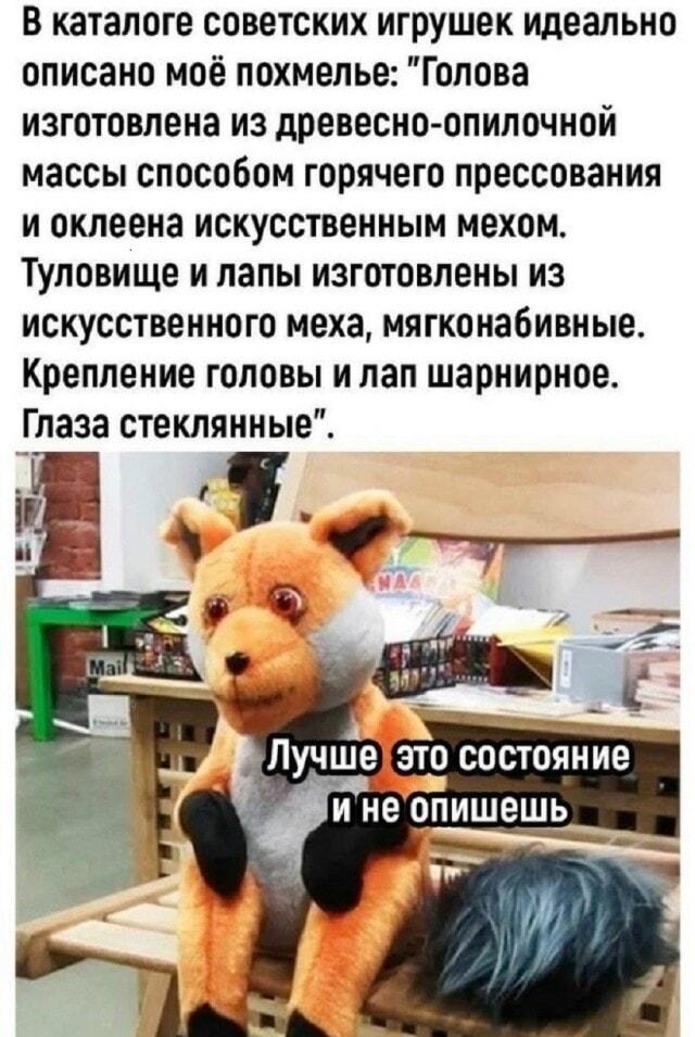 Мое похмелье: точное описание из каталога советских игрушек!