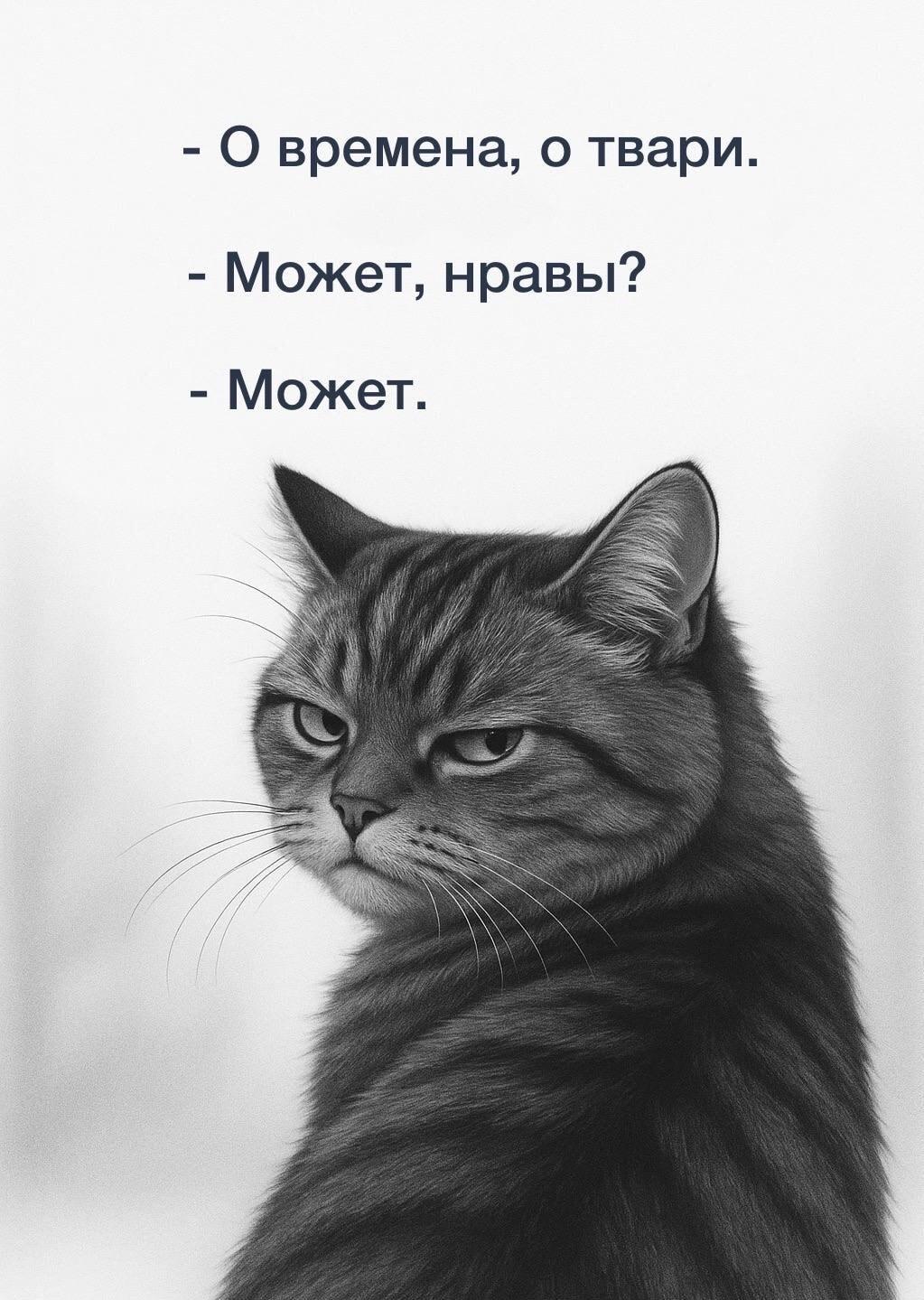 О времена, о твари! Кот-философ познал истину бытия